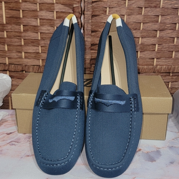 JBB Knit Slip-on Driving Loafer Moccasin Navy Blue - Picture 6 of 11